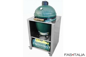 Big green egg per cucina modulare